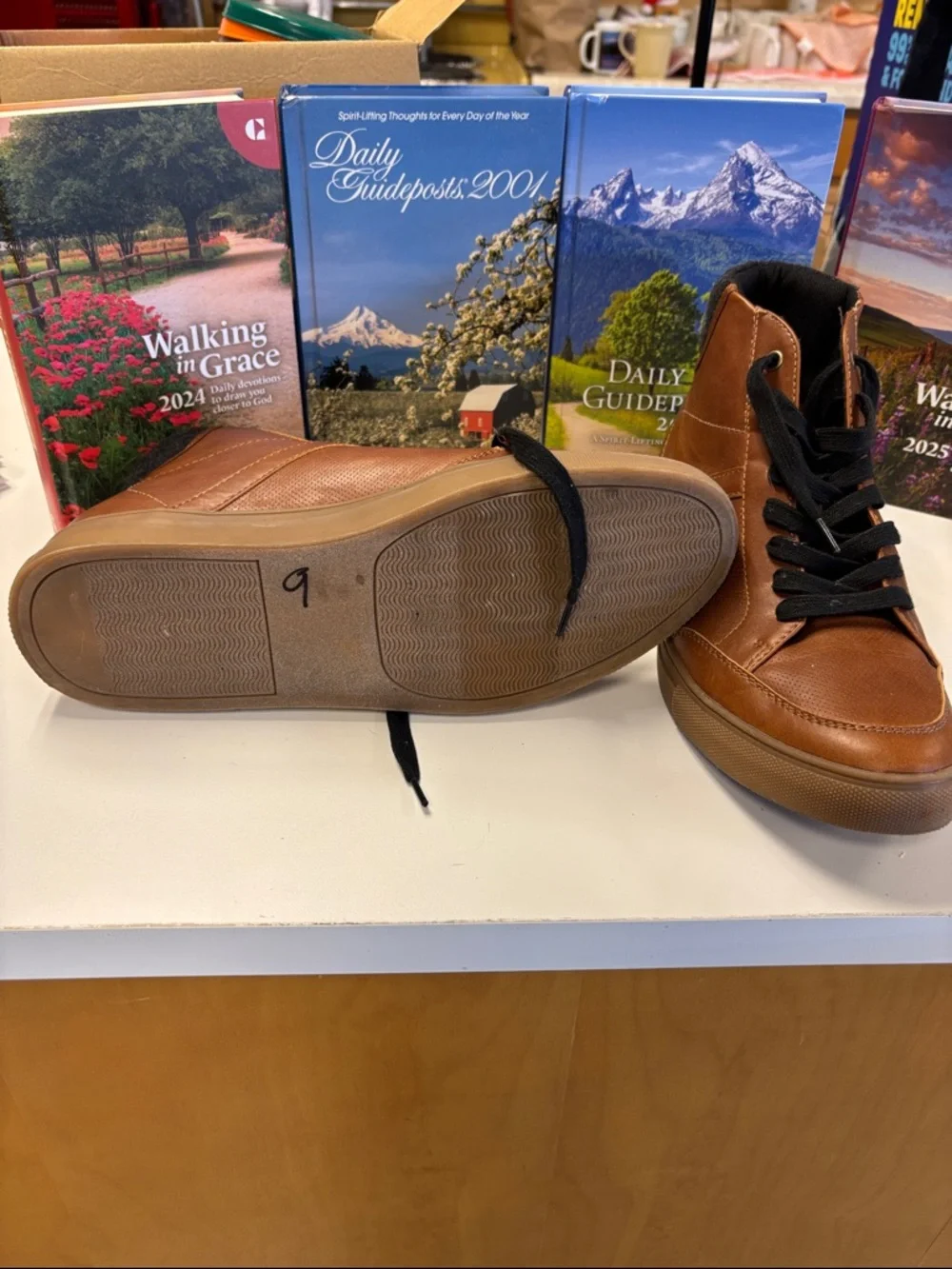 Sonoma Brown High-Top Boots with Black Laces